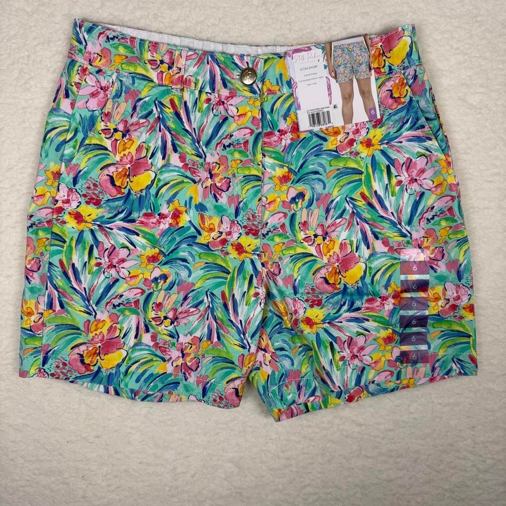 Stella Parker Collection Icon Short Garden Paradise Floral Tropical Size 6 NWT